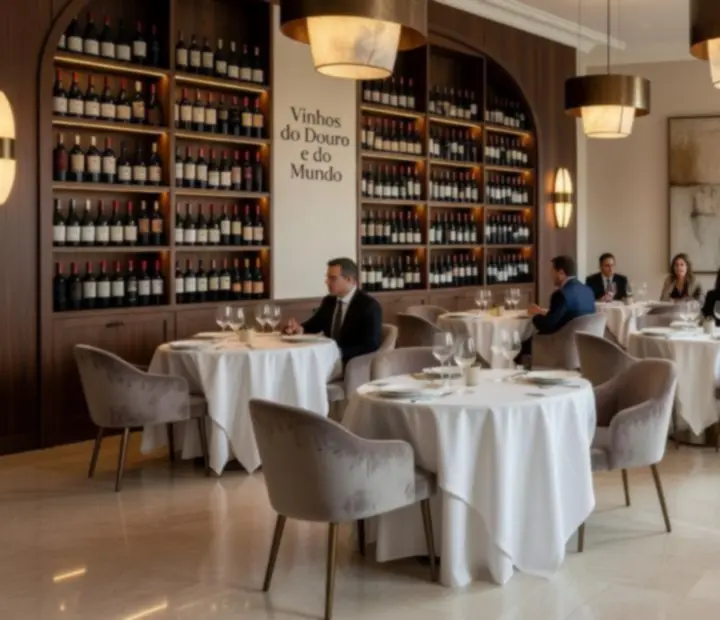 Luxury restaurant interior in Australia with elegant tables and warm lighting.